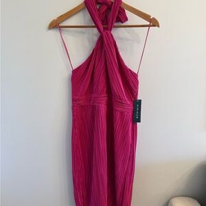 Pink Halter Sundress for Night Out